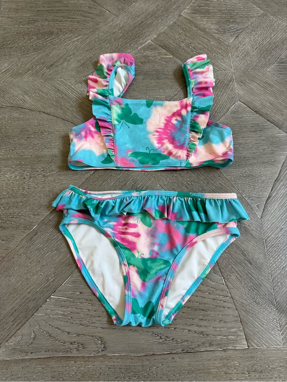 Girls Tucker + Tate Two-Piece Ruffle Swimsuit